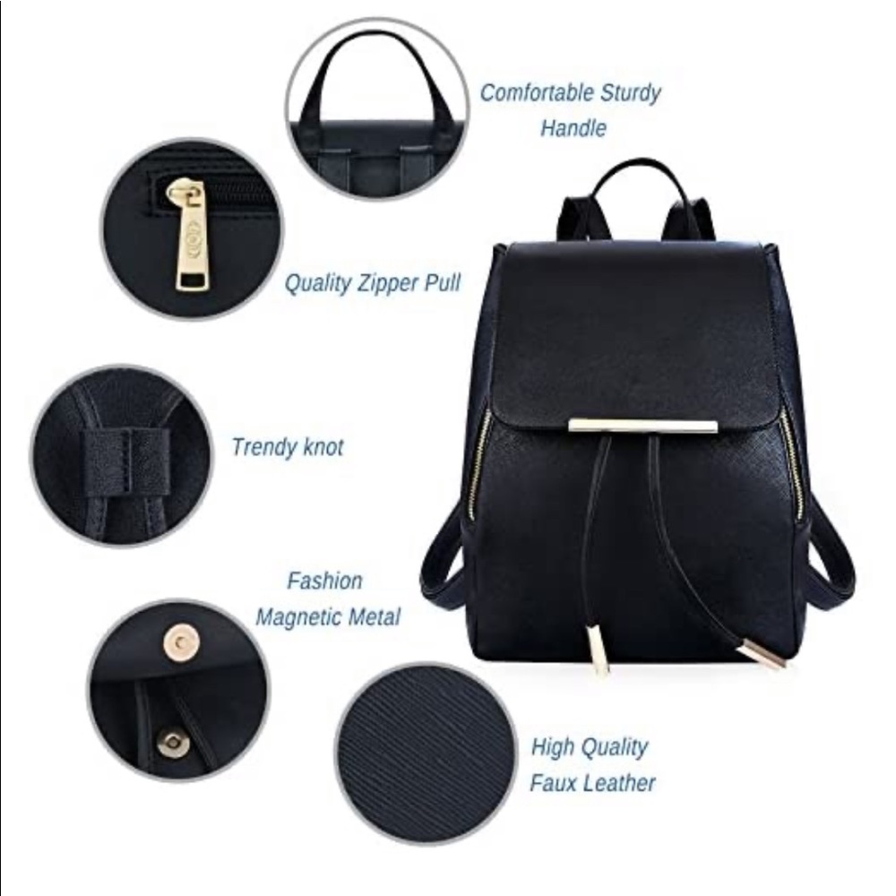 Faux leather backpack - Picture 2 of 10
